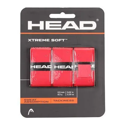 Head XtremeSoft 3 overgrip omotávka tl. 0,5 mm červená POUZE 3 ks (VÝPRODEJ)