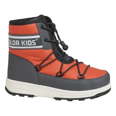 Color Kids Boots W. String orange 2023 dětské zimní boty