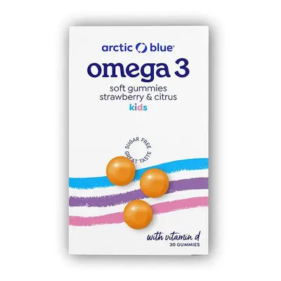 Arctic blue Kids Omega 3 30 gummies (250mg DHA, 70mg EPA Vitamin D 200IU)