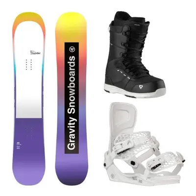 Gravity Thunder 24/25 snowboard + Gravity Rise white vázání + Gravity Bliss black/white boty