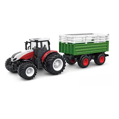 Amewi RC TRAKTOR 2,4 Ghz s vozem pro zvířata, světla, zvuk 1:24 RTR