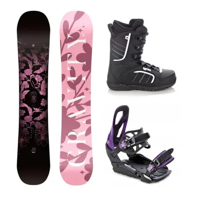 Gravity Empire 24/25 dámský snowboard + Raven S230 Black/violet vázání + Raven Target obuv