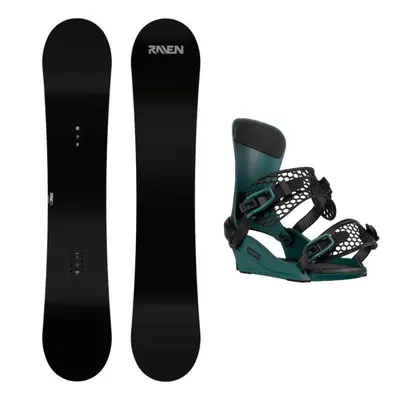 Raven Pure black pánský snowboard + Gravity Drift steel green vázání