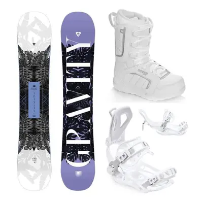 Gravity Trinity 24/25 snowboard + Raven Fastec FT360 white vázání + Raven Pearl white boty