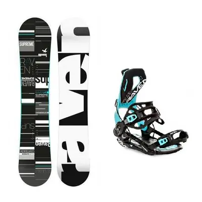 Raven Supreme black/mint snowboard + Raven Fastec FT360 black/mint vázání