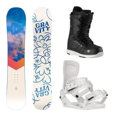 Gravity Mist 24/25 dámský snowboard + Gravity Rise white vázání + Gravity Bliss black/white boty