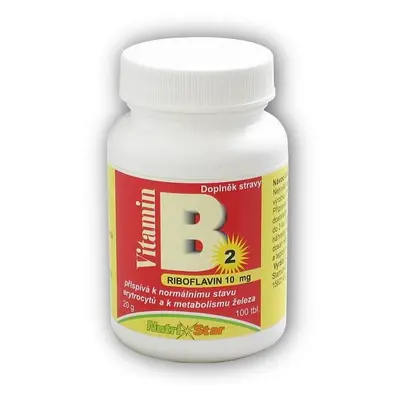 Nutristar Riboflavin vitamín B2 10mg 100 kapslí