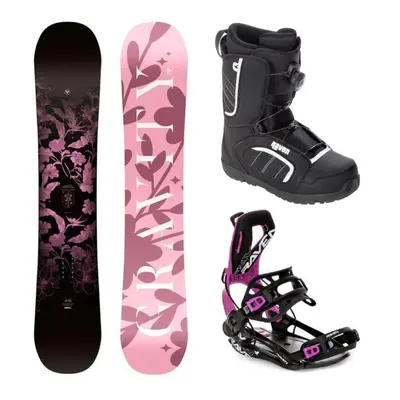 Gravity Empire 24/25 dámský snowboard + Raven Fastec FT360 black/fuchsia vázání + Raven Target A