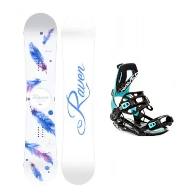 Raven Mia White dámský snowboard + Raven Fastec FT360 black/mint vázání