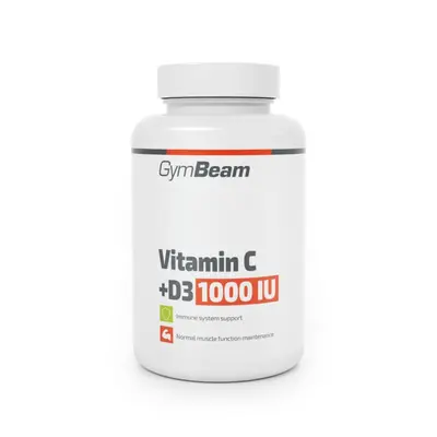 GymBeam Vitamín C + D3 1000 IU 90 kaps.