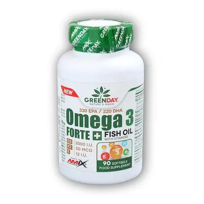 Amix GreenDay Omega3 Forte 330/220 + D3, K2, Vitamin E 90 Vcps