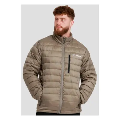 GymBeam Pánská bunda Puffer Vetiver/Black