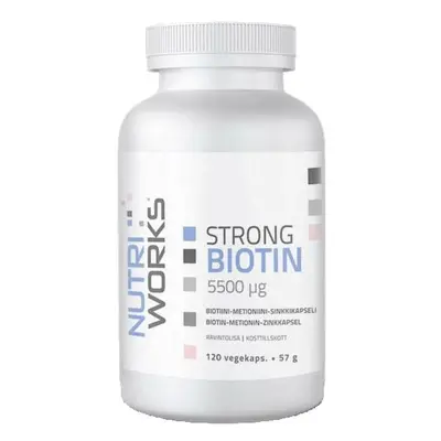 NutriWorks Strong Biotin 5500g 120 kapslí