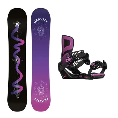 Gravity Sirene Black 24/25 dámský snowboard + Gravity Rise black/purple vázání