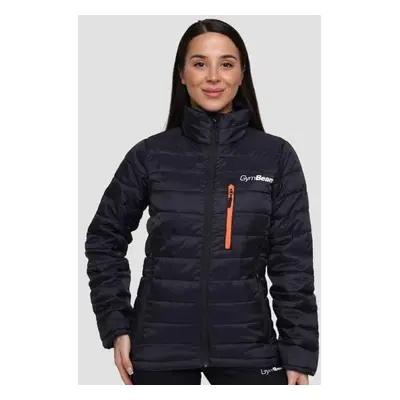 GymBeam Dámská bunda Puffer Black/Orange