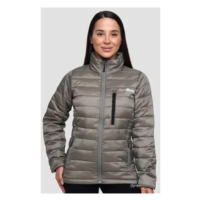 GymBeam Dámská bunda Puffer Vetiver/Black