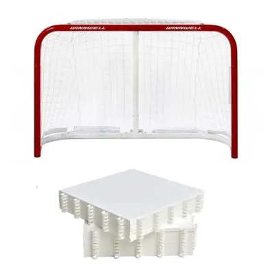 Winnwell 36 Proform Quik Net branka + Hockey Revolution Hockey Tiles desky (8 ks)