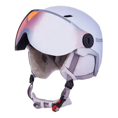 Blizzard W2W Double Visor white matt /orange lens mirror