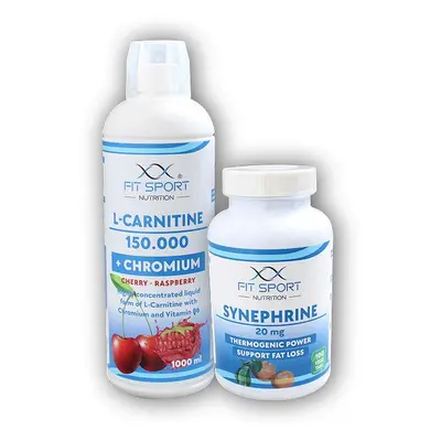 FitSport Nutrition L-Carnitine 150000 + Chromium l000ml + Synephrine 20mg 100 vege caps