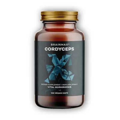 BrainMax Cordyceps extrakt 50% koncentrace polysacharidů 100 rostlinných kapslí