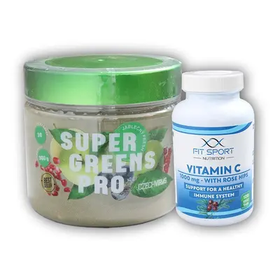 Czech Virus Super Greens PRO V2.0 360g + Vitamin C 1000mg with Rose Hips 120 tab