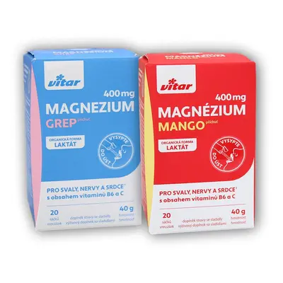 Vitar Magnézium 400mg+vitamín B6+vitamin C 20s