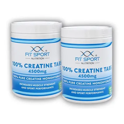 FitSport Nutrition 2x 100% Creatine Tabs 4500mg 240 vege tabs