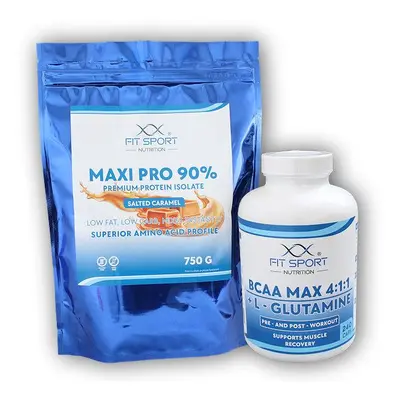 FitSport Nutrition Maxi Pro 90% 750g + BCAA 4:1:1 240cps