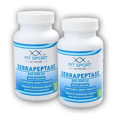 FitSport Nutrition 2x Serrapeptase 260.000 IU with Inulin 90 vege caps