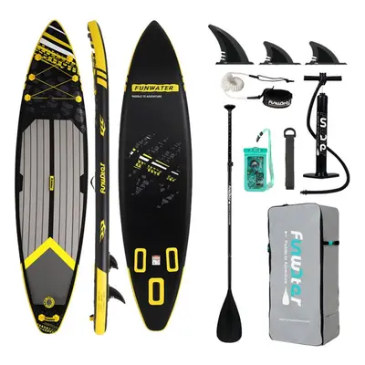 Kubisport Paddleboard 350x84x15 cm s příslušenstvím černožlutý