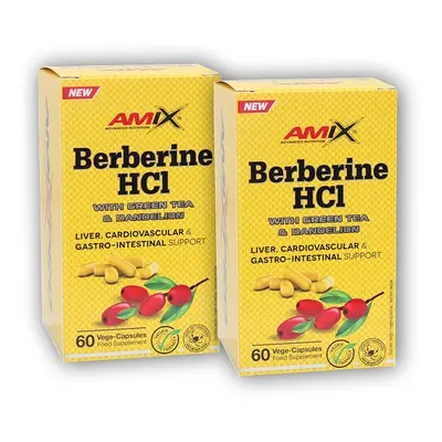 Amix 2x Berberine HCl + GreenTea Dandelion 60 kapslí