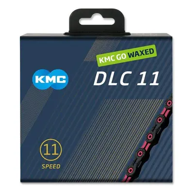 Kmc DLC 11 Růžovo/černý Waxed BOX řetěz