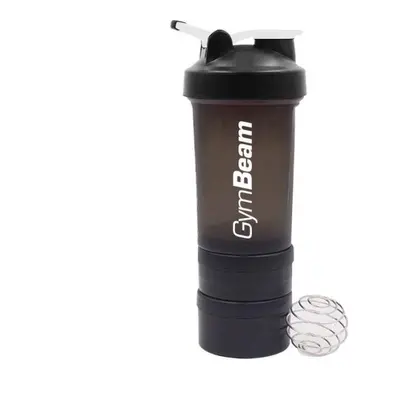 GymBeam Vícedílný šejkr Blend Bottle Black White 600 ml