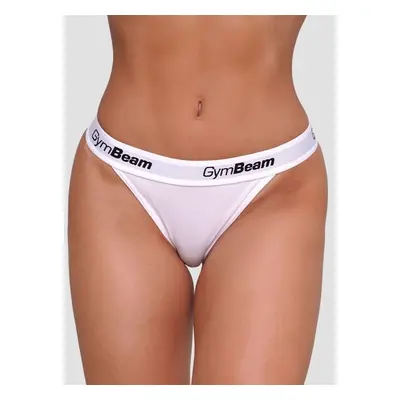 GymBeam Kalhotky Tanga 3Pack White POUZE - bílá (VÝPRODEJ)