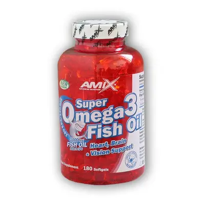 Amix Super Omega 3 Fish Oil 1000mg 180 kapslí