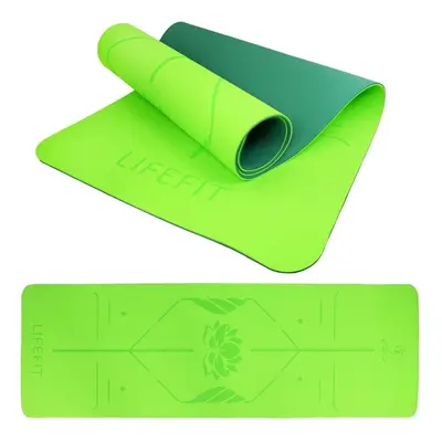 Lifefit Podložka Yoga MAT Lotos Duo 183x58x0,6cm zelená