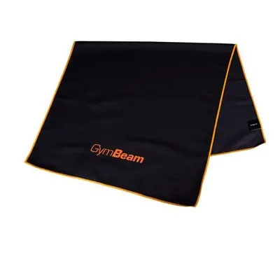 GymBeam Sportovní rychleschnoucí ručník Black/Orange POUZE černá - oranžová (VÝPRODEJ)