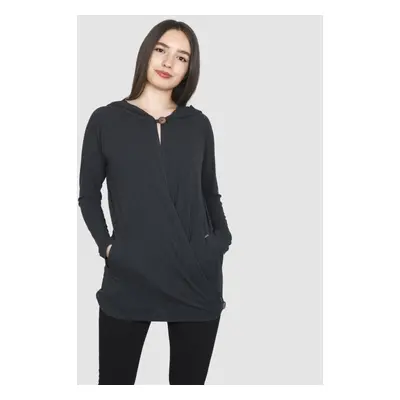 Woox Twister Ladies Hoodie Black kardigan