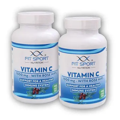 Fit Sport Nutrition 2x Vitamin C 1000mg with Rose Hips 120 v.tabs