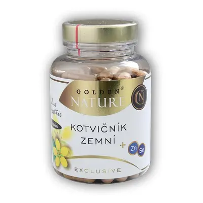 Golden Natur Kotvičník zemní 90% zinek + selen 100 kapslí