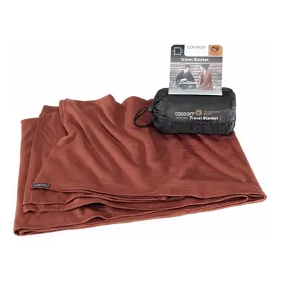 Cocoon merino deka Merino Wool/Silk Blanket dark terracotta