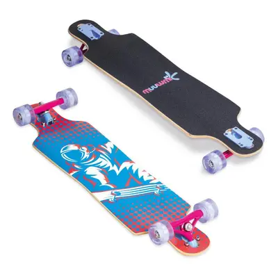 Muuwmi Longboard Compact ABEC 7 SPACE, se svítícími kolečky