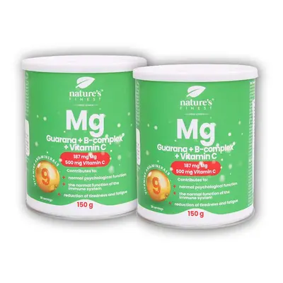 Natures Finest 2x Guarana + Magnesium + B-Complex + VitaminC 150g