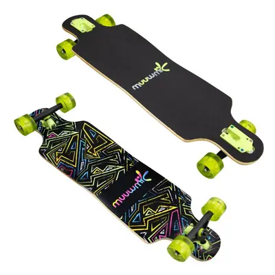 Muuwmi Longboard Compact ABEC 7 NEON se svítícími kolečky