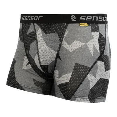 Pánské trenky Sensor MERINO Impress černá/camo 19200022 Oblečení: M