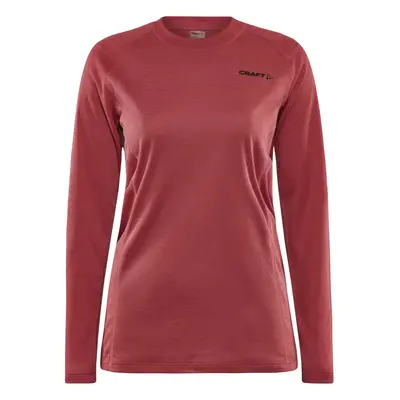 W Triko CRAFT CORE Warm Baselayer LS - Červená Oblečení: M