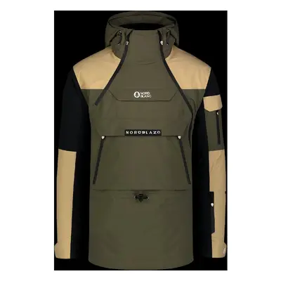 NORDBLANC Khaki pánský snowboardový anorak ADAPTABLE Barva: khaki