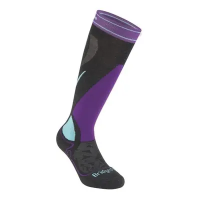 Ponožky Bridgedale Ski Midweight Women's graphite/purple/134 Ponožky: M (5-6,5)