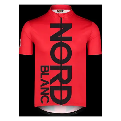 NORDBLANC Červený pánský cyklo dres LOGO Barva: červená