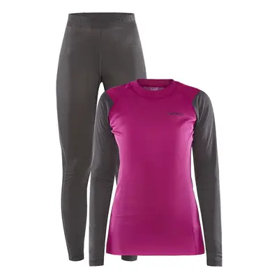 W Set CRAFT CORE Warm Baselayer - Růžová Oblečení: L